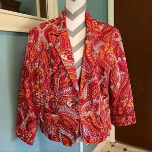 Worthington Stretch Paisley Blazer